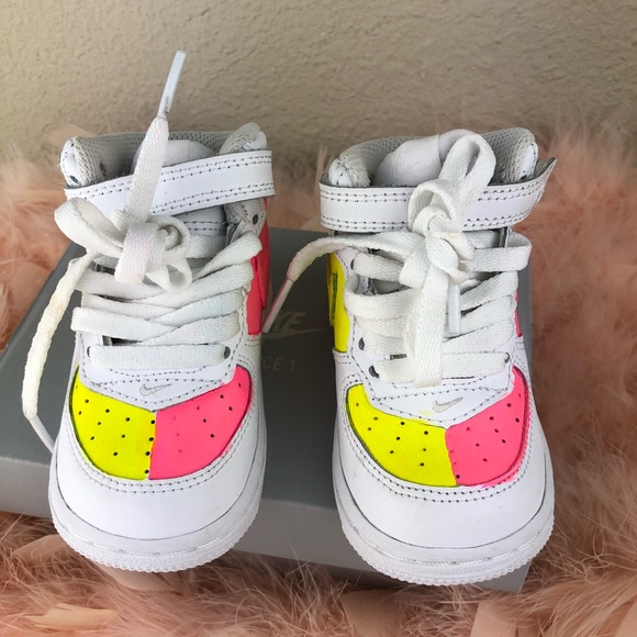 Nike Air Force 1 Mid “White” (TD) Custom size 4c - Picture 6 of 16